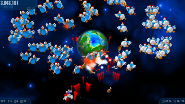 Chicken Invaders Gameplay Screenshot